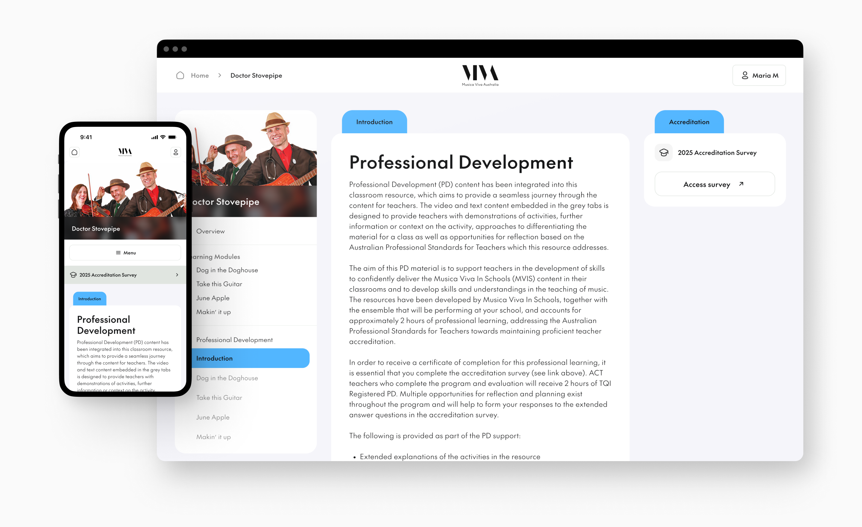 Course detail screens
