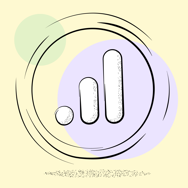 Illustration of wifi connectivity bars against a light purple and yellow background